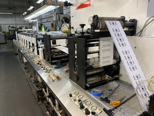 Label Press printing Labels